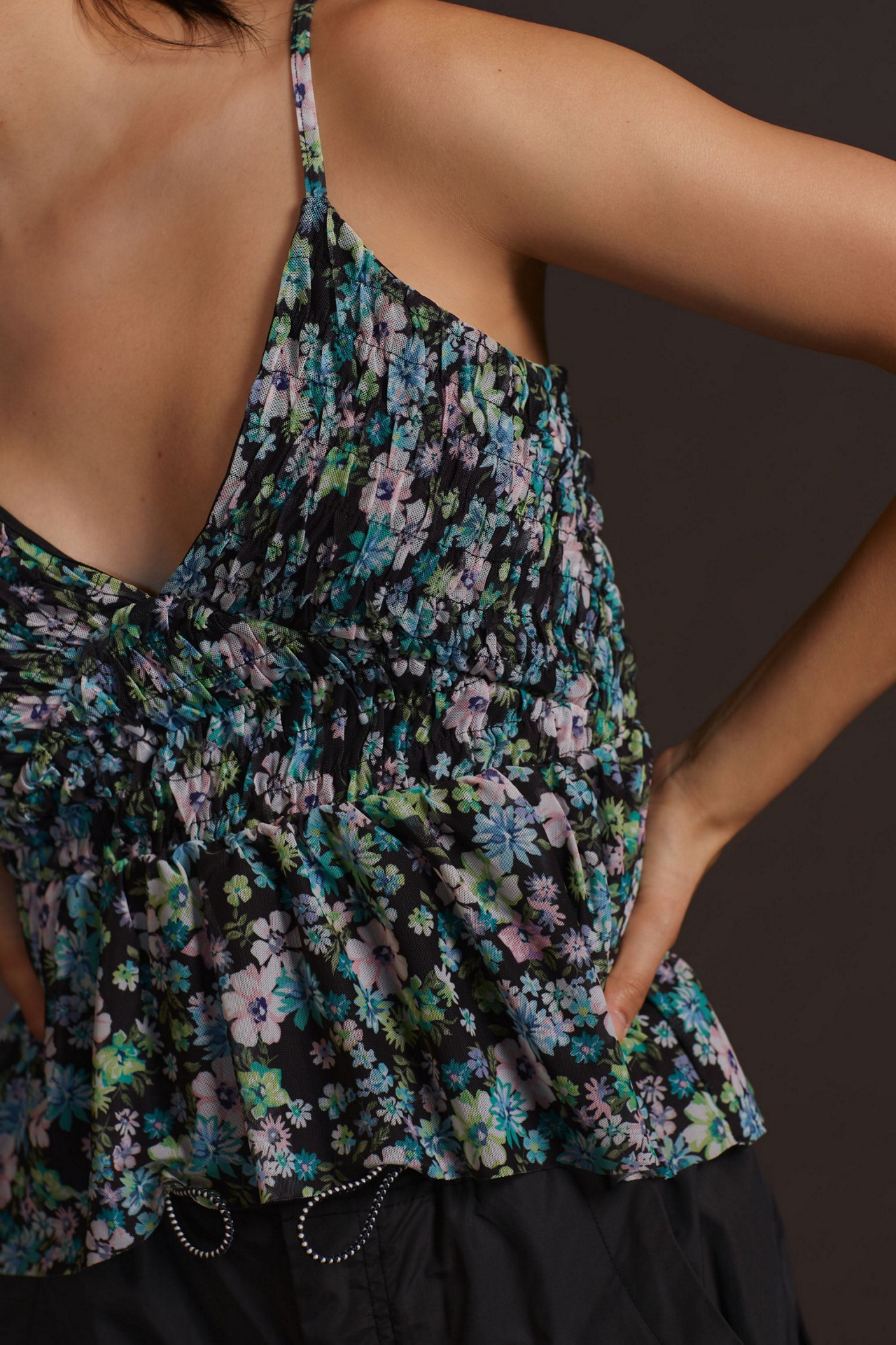 Mesh Ruffle Cami