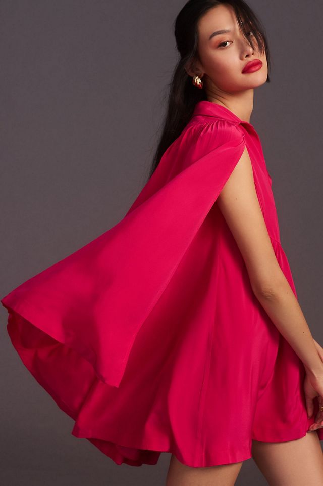 Maeve Silk Cape Dress #1