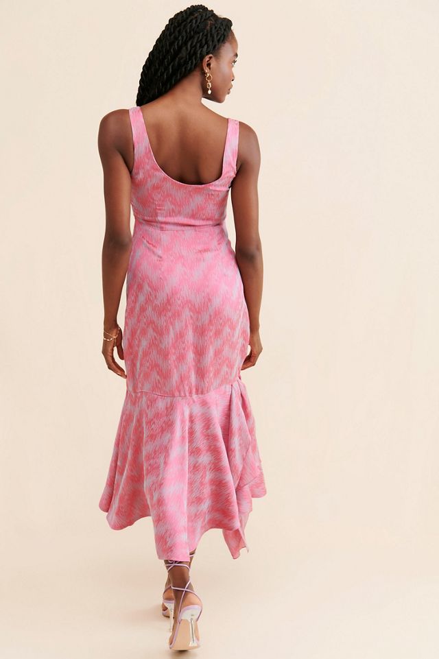 Amira Haroon Ruffled Hem Midi Dress #1