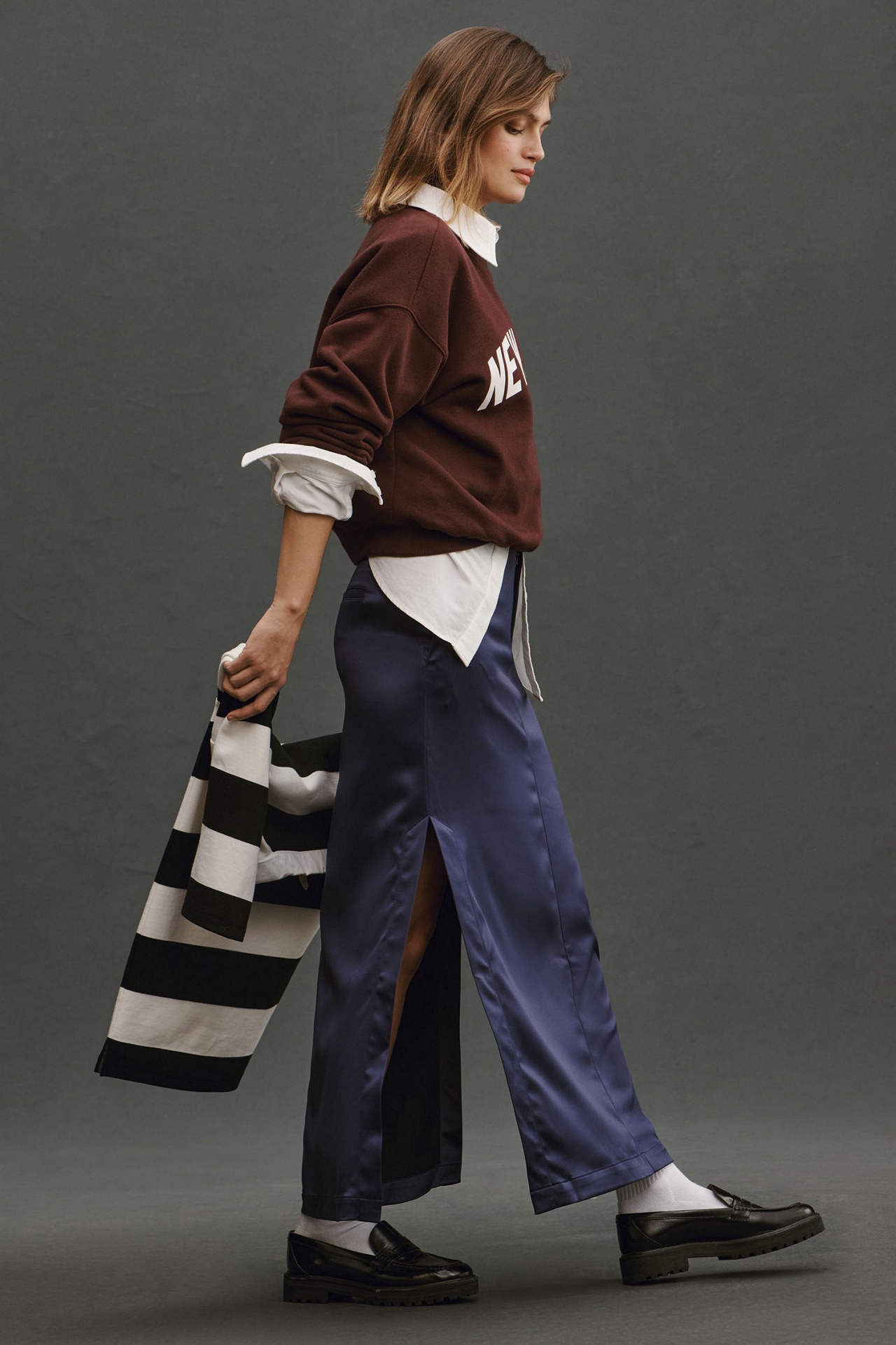 Maeve Sateen Trouser Skirt