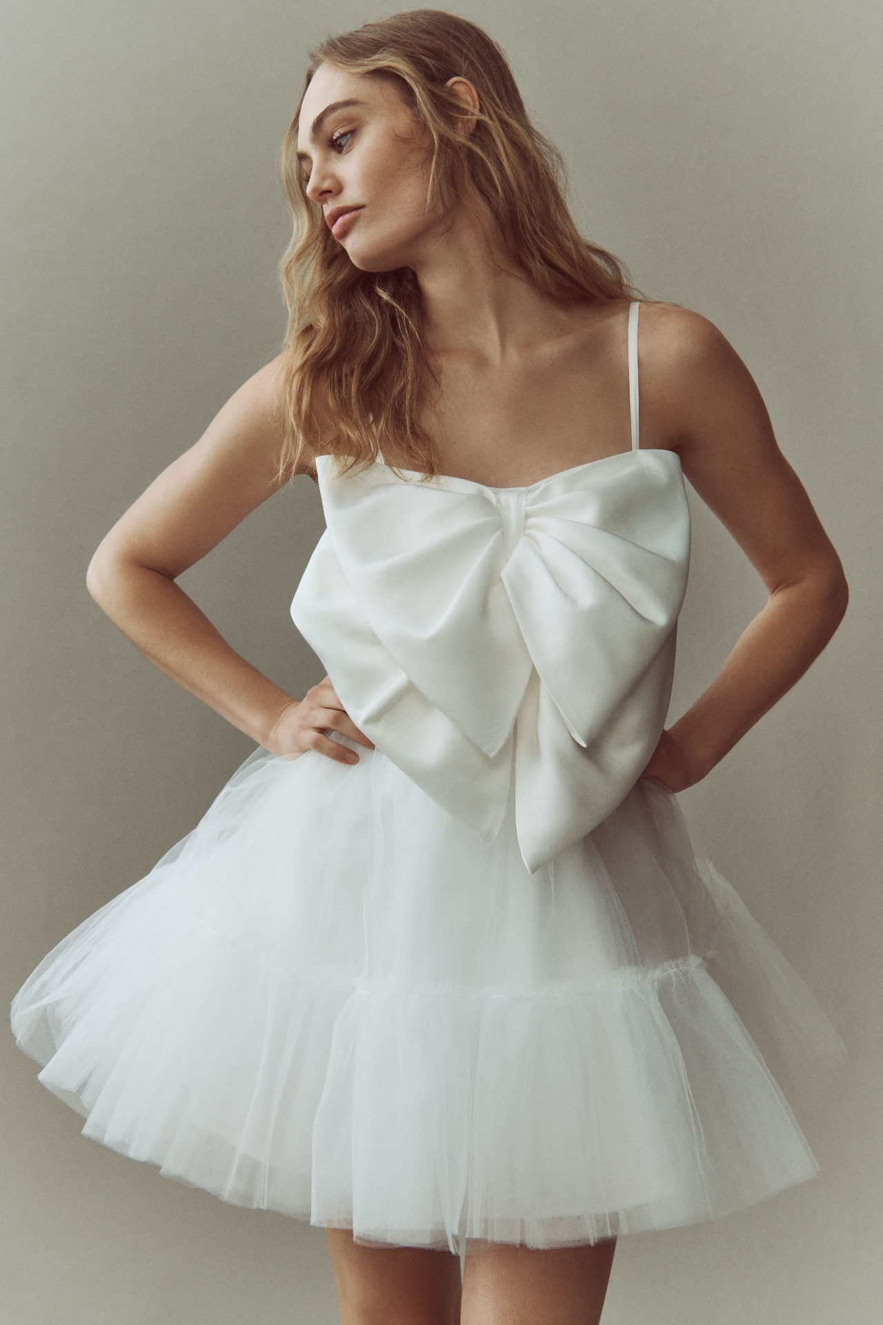 Hutch Dramatic Bow Tulle Mini Dress