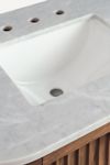Isla Marble-Top Fluted Double Bathroom Vanity