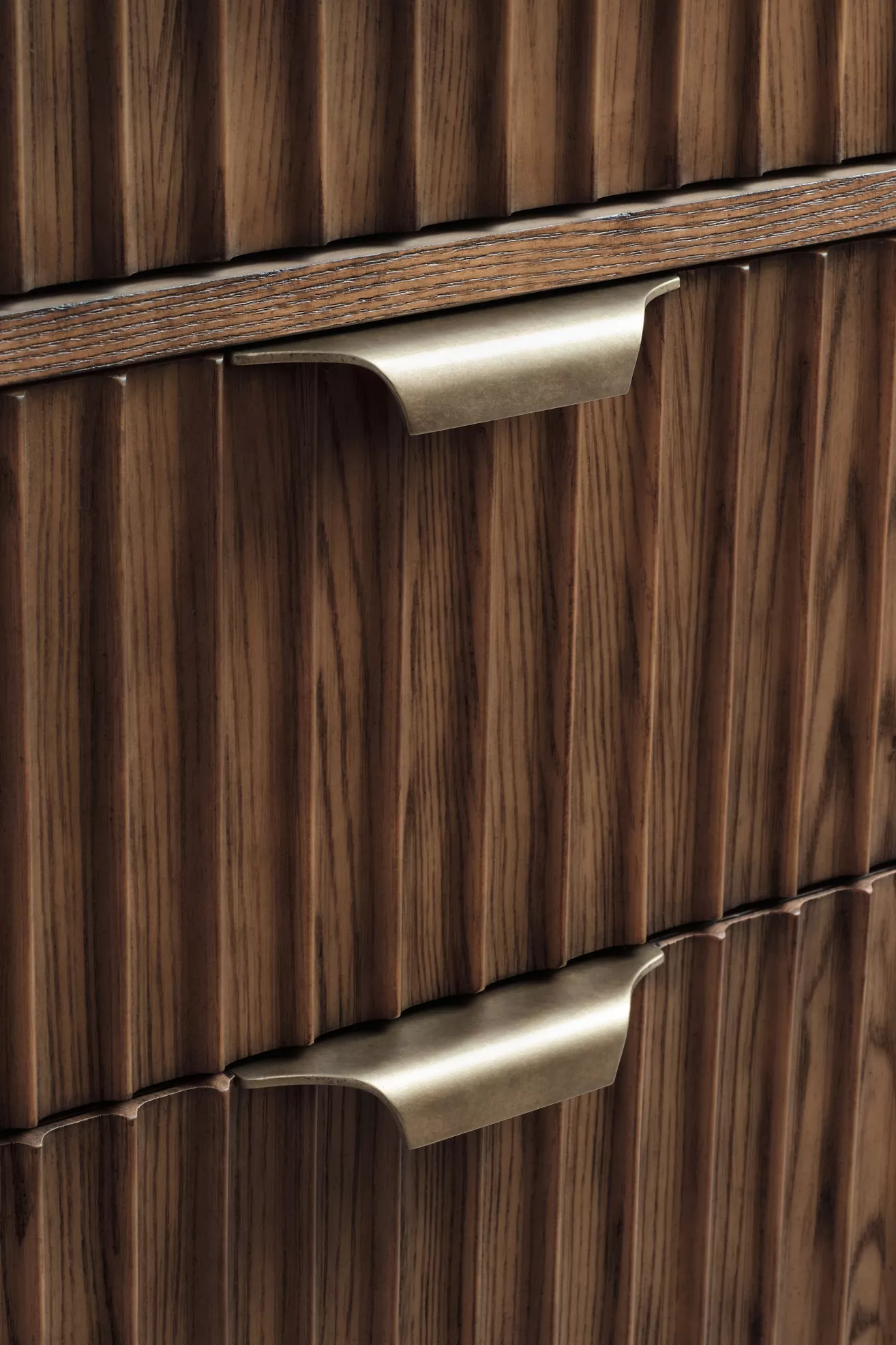 Isla Marble-Top Fluted Double Bathroom Vanity | AnthroHome