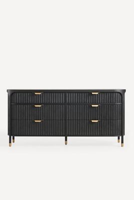 The Isla Fluted-Wood Six-Drawer Dresser