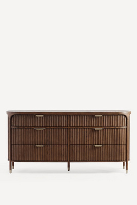 Anthropologie Isla Fluted Six-drawer Dresser