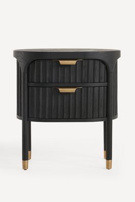 The Isla Fluted-Wood Two-Drawer Nightstand