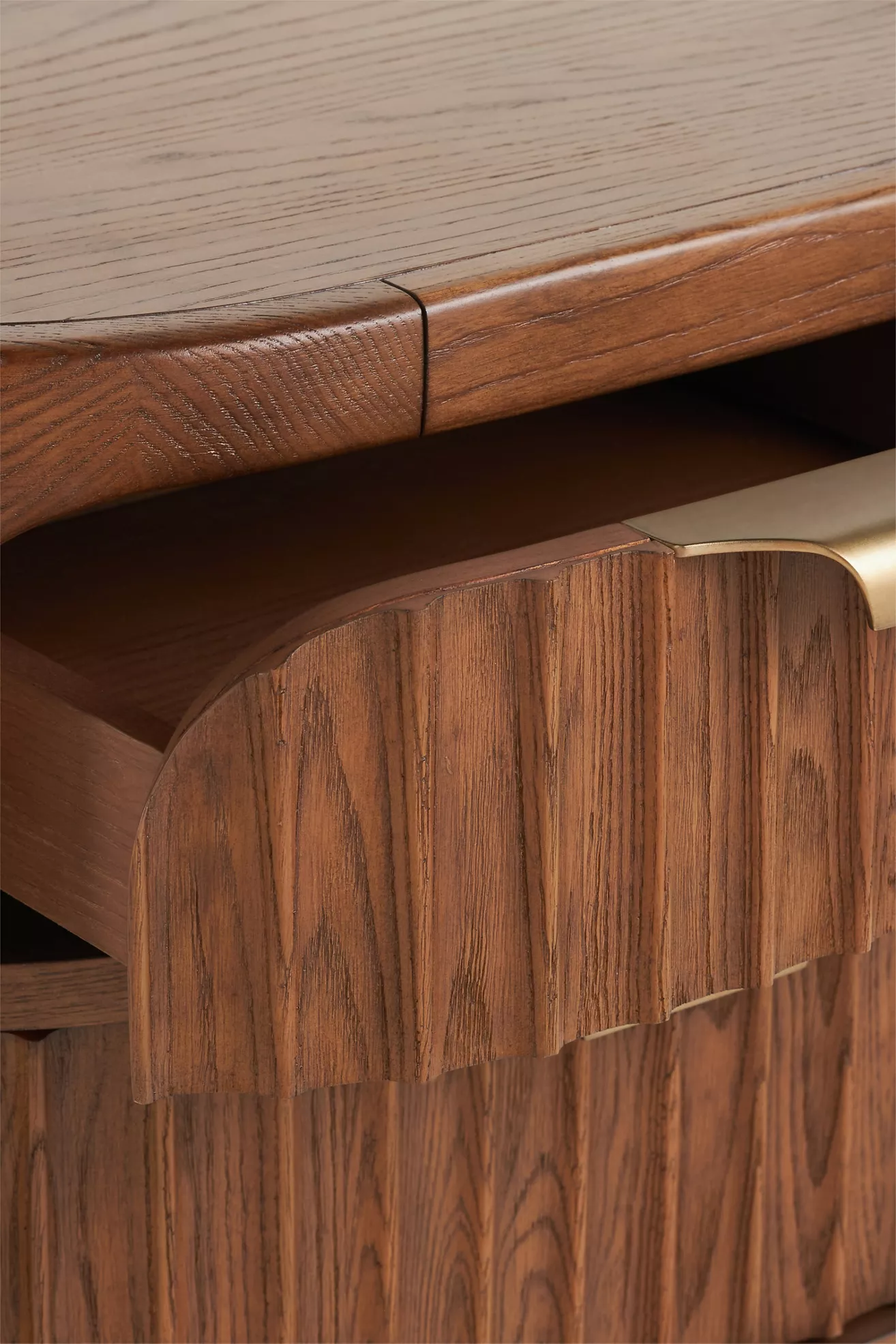 The Isla Fluted-Wood Two-Drawer Nightstand - thumbnail 4
