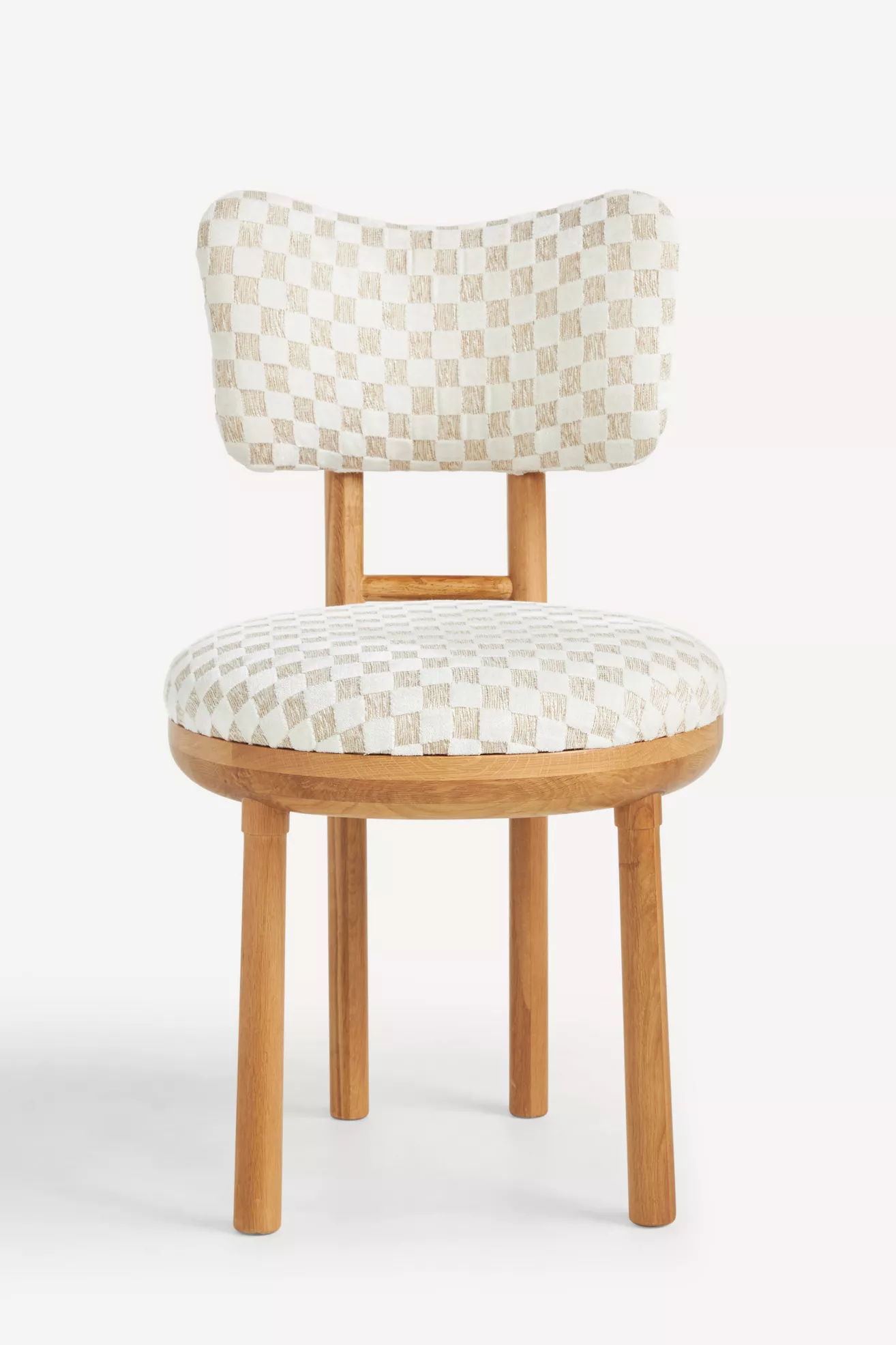 Front view of Irie Carmine Jacquard dining chair