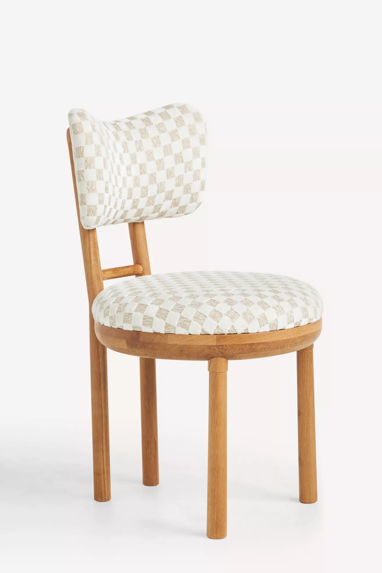 Close-up of Irie Carmine Jacquard dining chair seat and back