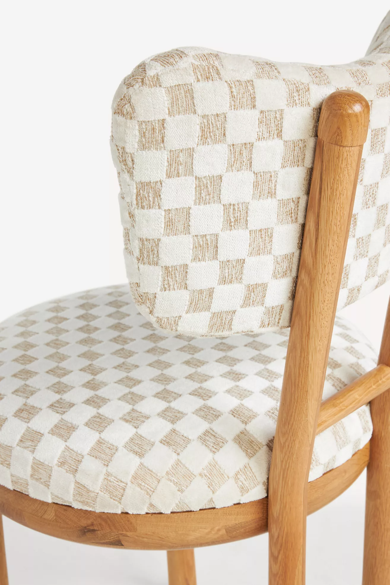 Arm/armrest area of Irie Carmine Jacquard dining chair