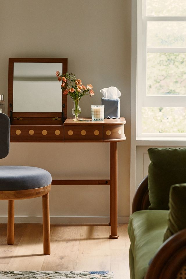 Irie Velvet Oak Wood Dining Chair #1