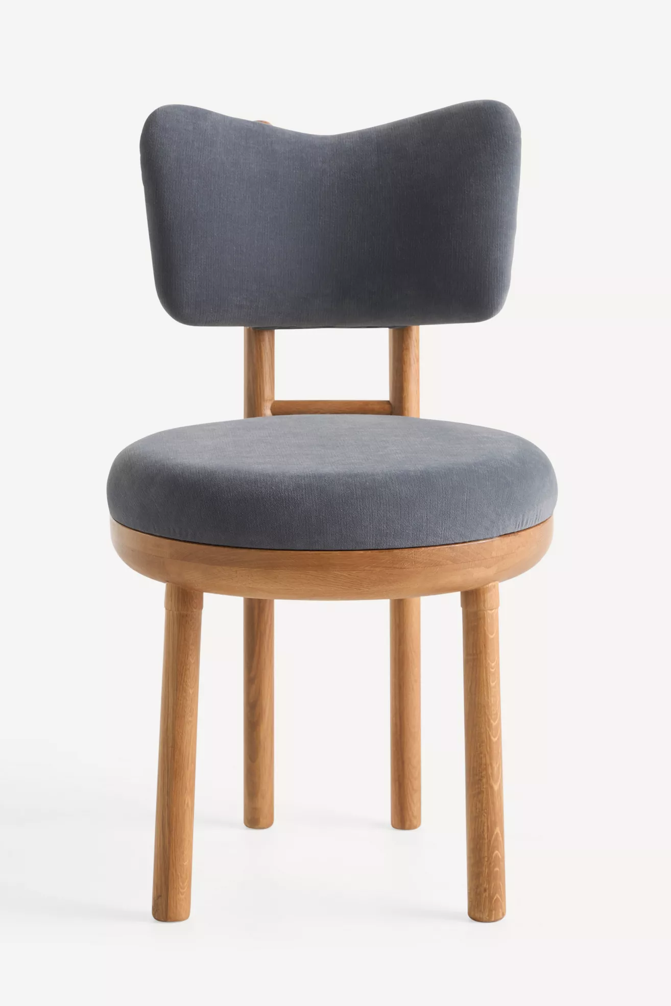 Irie Velvet Oak Wood Dining Chair