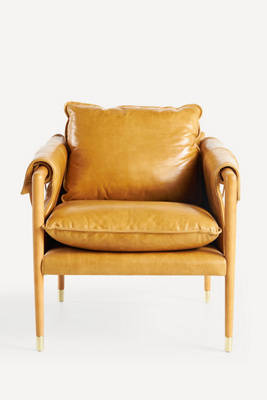 Anthropologie Havana Leather Chair