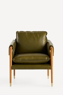 Anthropologie Havana Leather Chair