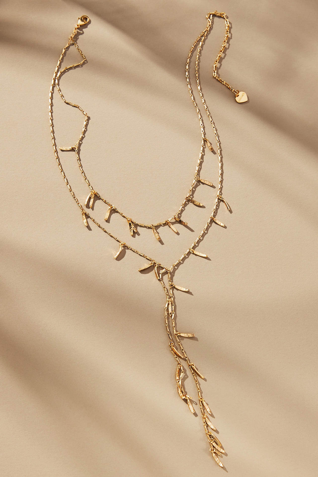 Fluid Fringe Lariat Necklace