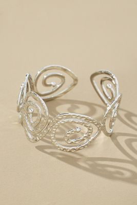 By Anthropologie Spiral Cuff Bracelet In Metallic