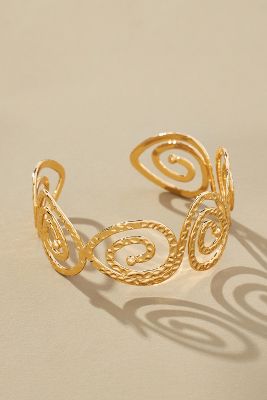 By Anthropologie Spiral Cuff Bracelet In Gold