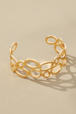 Shop By Anthropologie Multi Ovals Cuff Bracelet In Gold