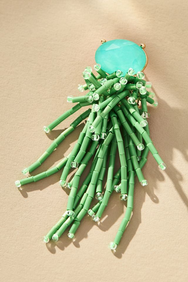 Beaded Firework Drop Earrings #1