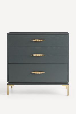 Anthropologie Mildred Three-drawer Dresser In Blue