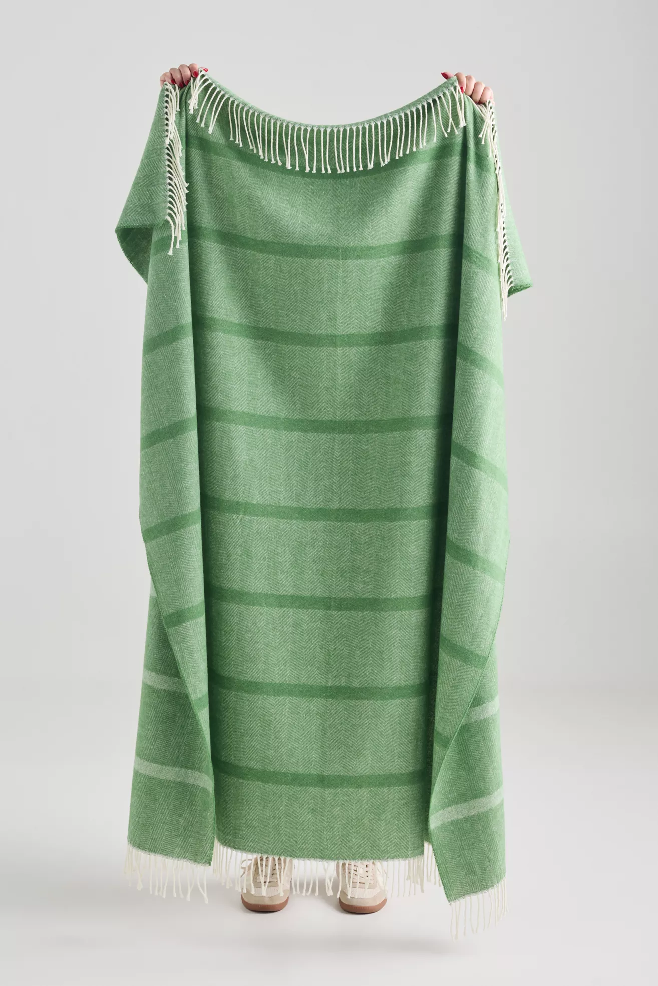 Lands Downunder Montauk Stripe Herringbone Throw Blanket