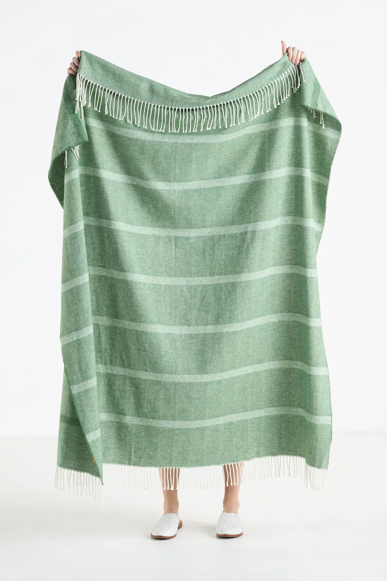 Lands Downunder Montauk Stripe Herringbone Throw Blanket - thumbnail 3