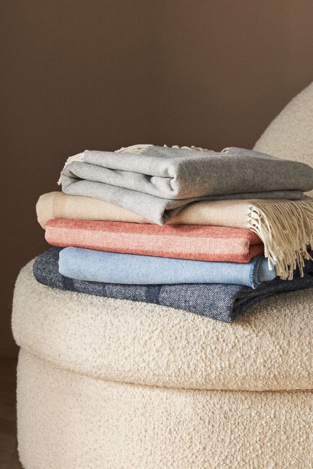 Lands Downunder Montauk Stripe Herringbone Throw