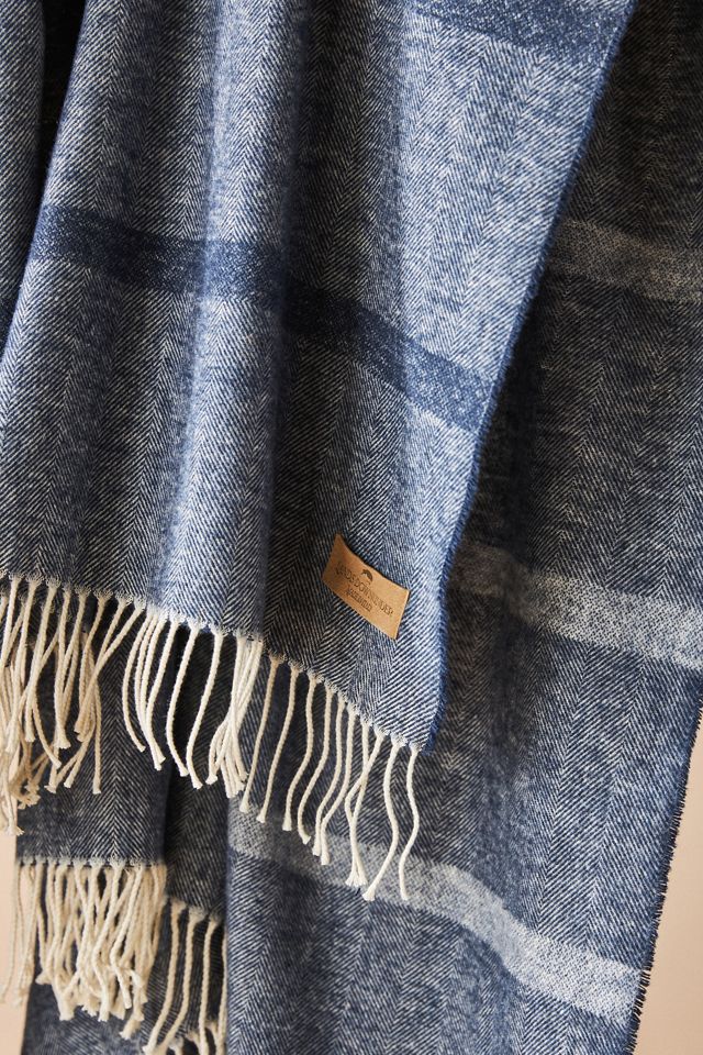 Lands Downunder Montauk Stripe Herringbone Throw