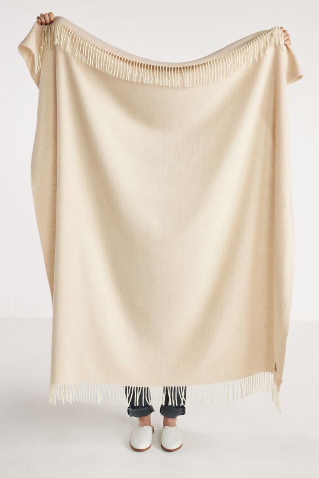 Pinstripe Cashmere Throw Blanket #1
