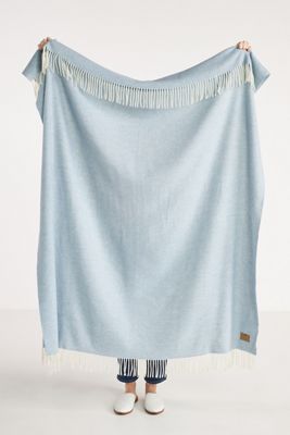 Pinstripe Cashmere Throw Blanket