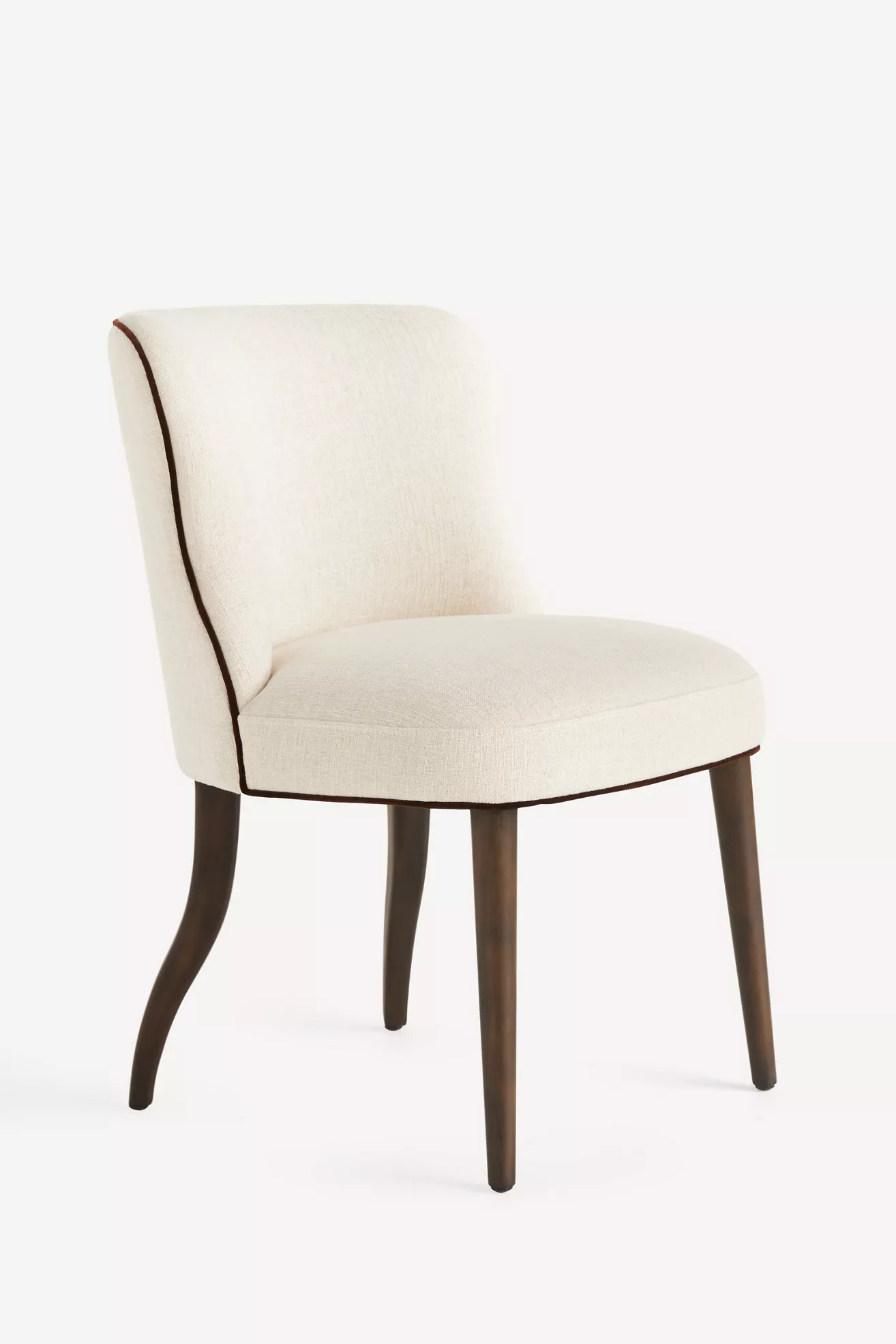 Meryl Linen Walnut Dining Chair - thumbnail 2