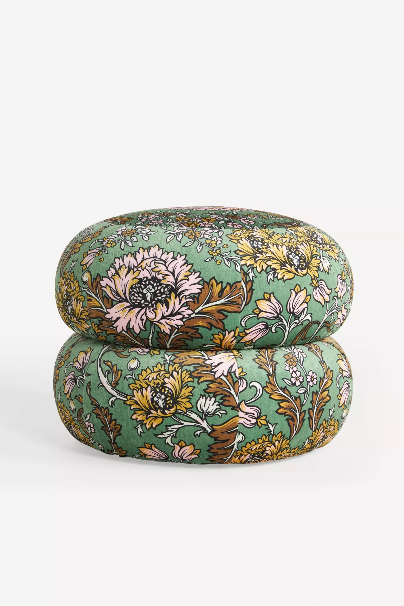 Jylin Velvet Muntz Ottoman - thumbnail 2