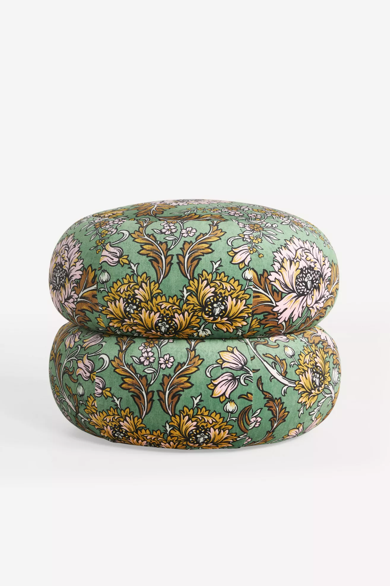 Jylin Velvet Muntz Ottoman - thumbnail 4