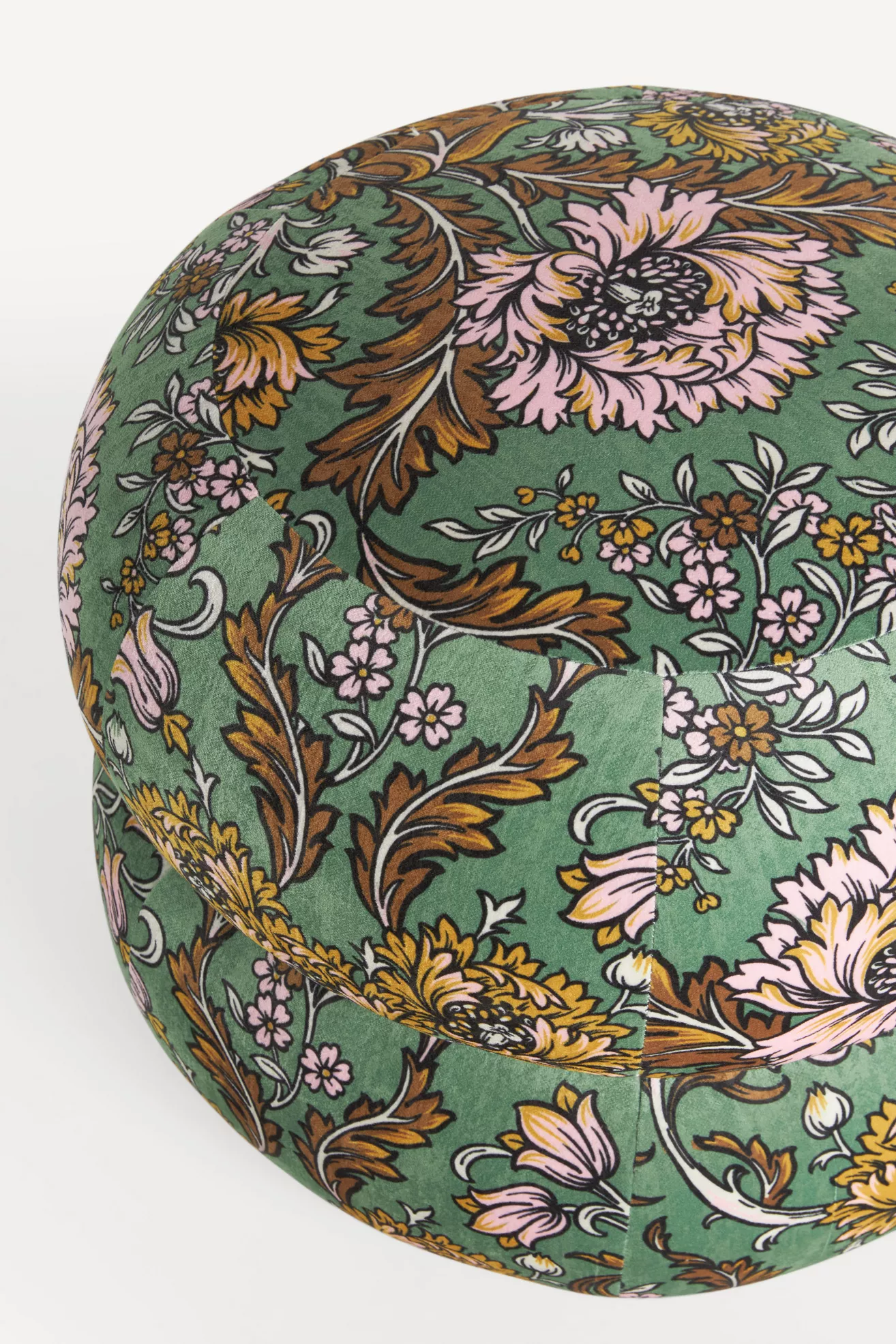 Jylin Velvet Muntz Ottoman - thumbnail 5