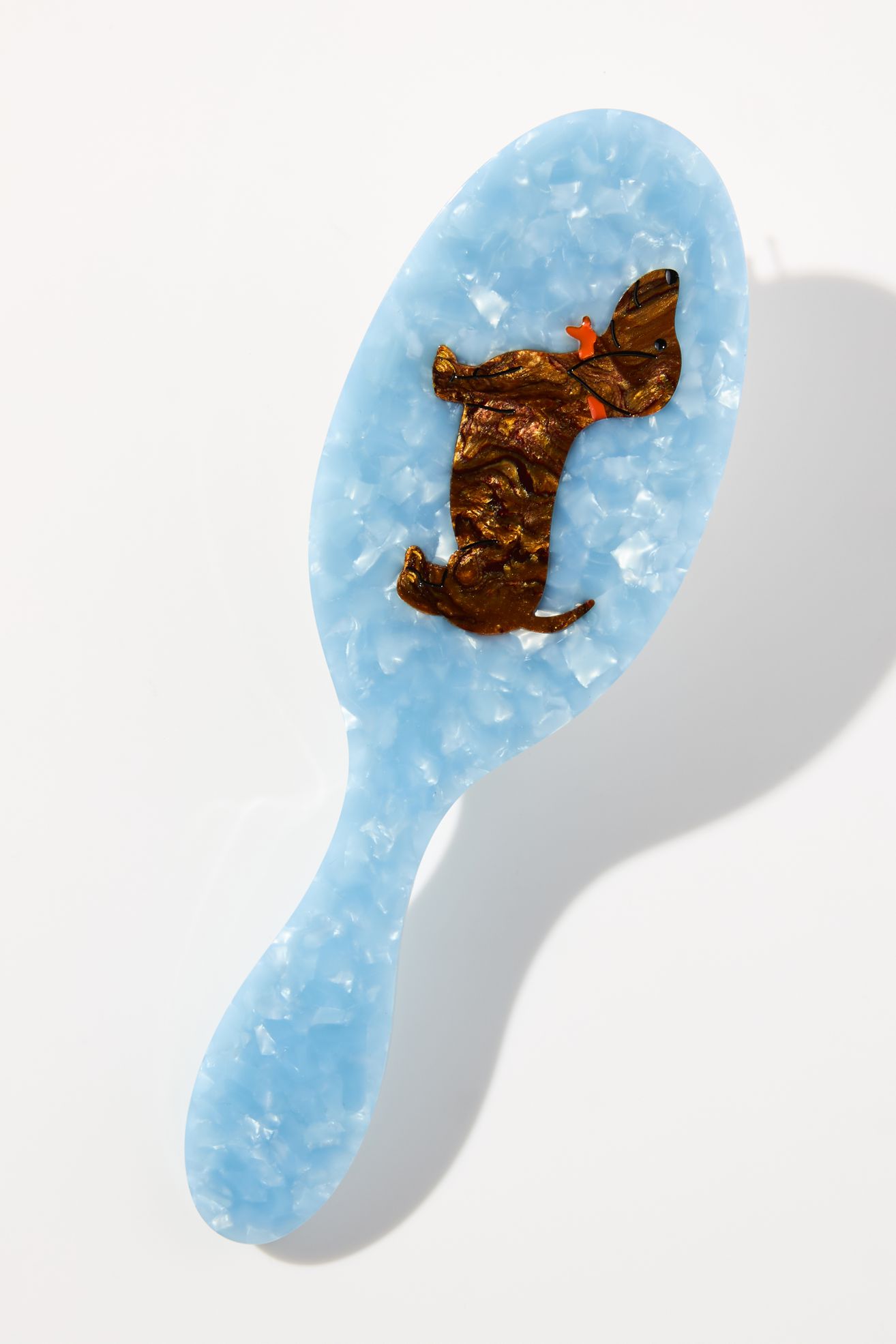Solar Eclipse Handpainted Acetate Hair Brush - DACHSHUND, One Size
