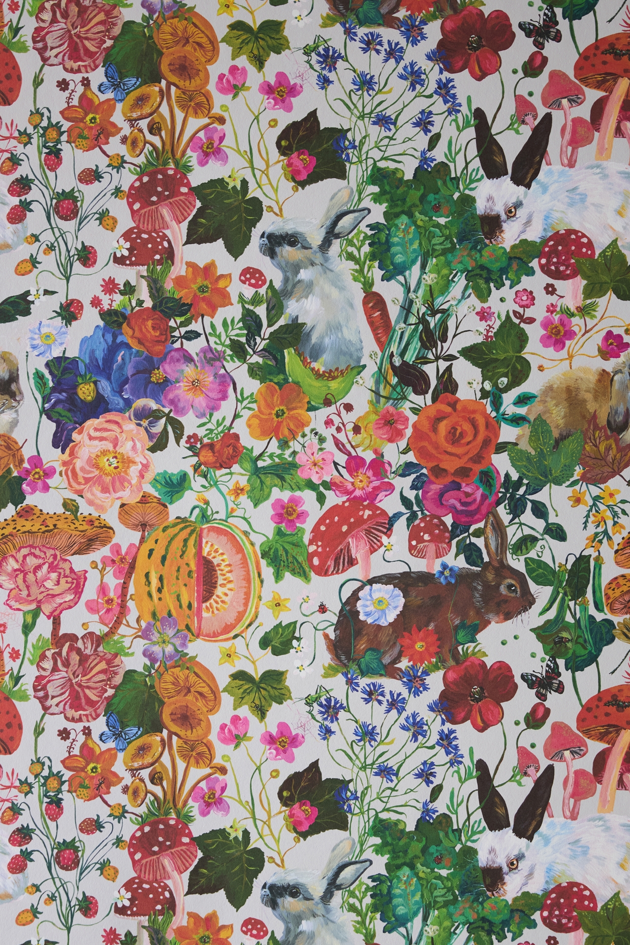 Nathalie Lete Bunny Wallpaper | Bethesda Row