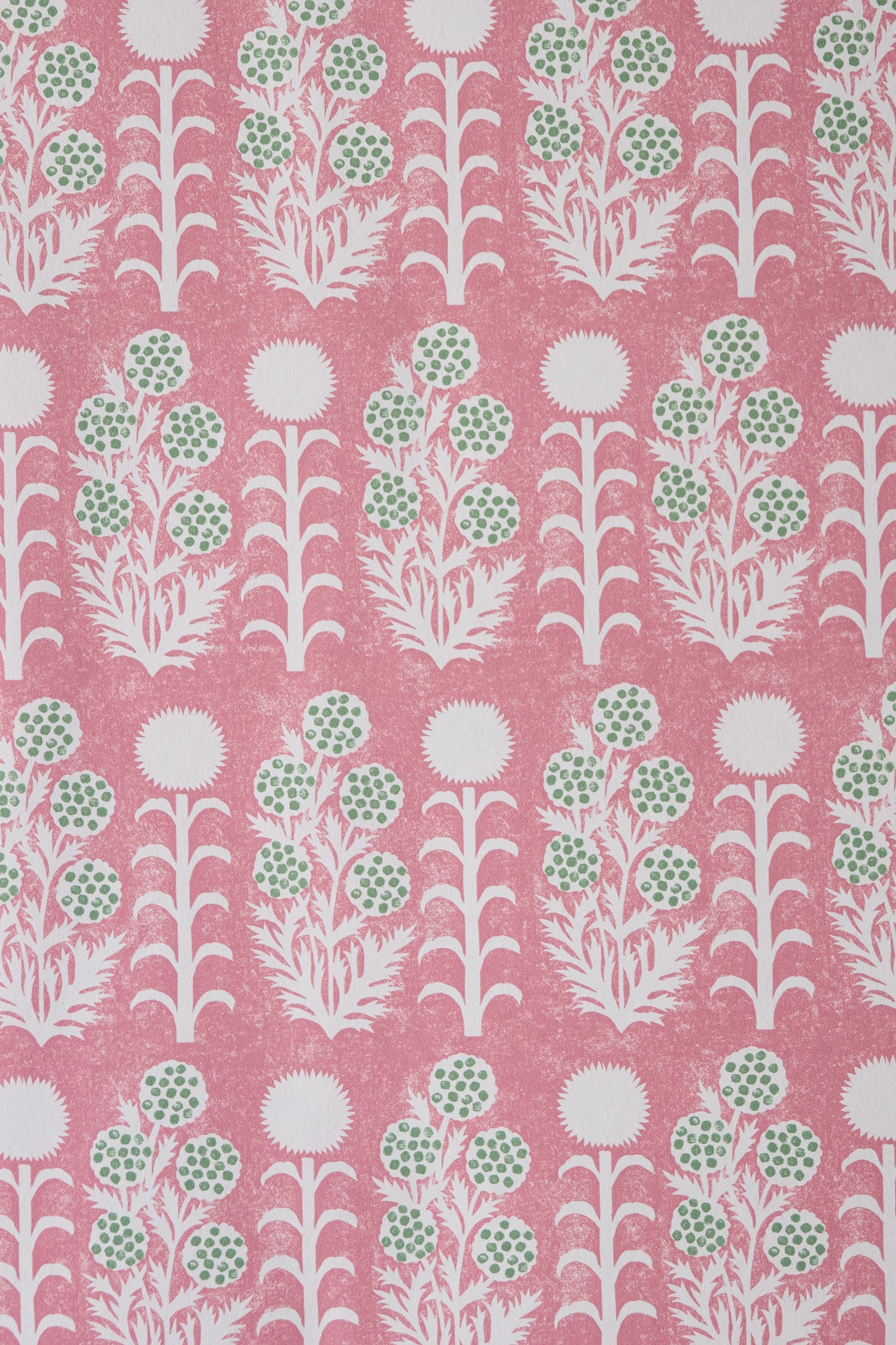 Ellen Merchant Pink Floral Wallpaper