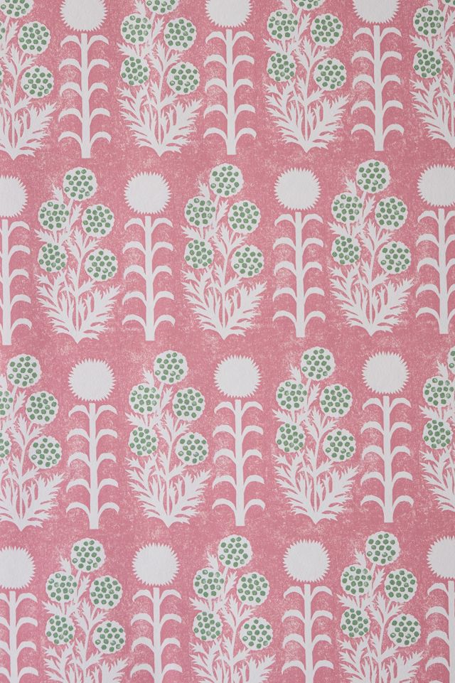 Ellen Merchant Pink Floral Wallpaper #1