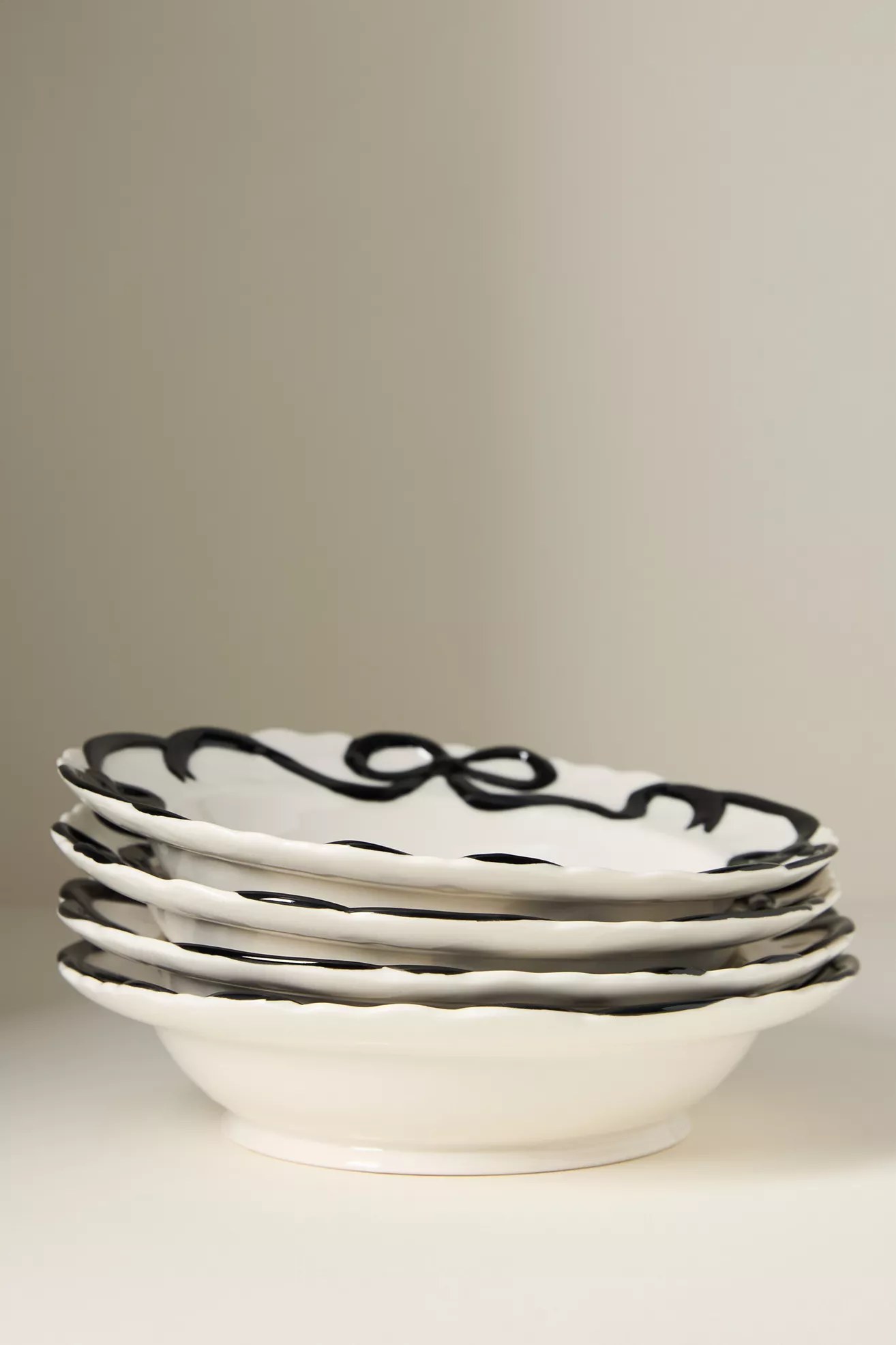 Benedita Bow Stoneware Bowls, Set of 4 - thumbnail 2