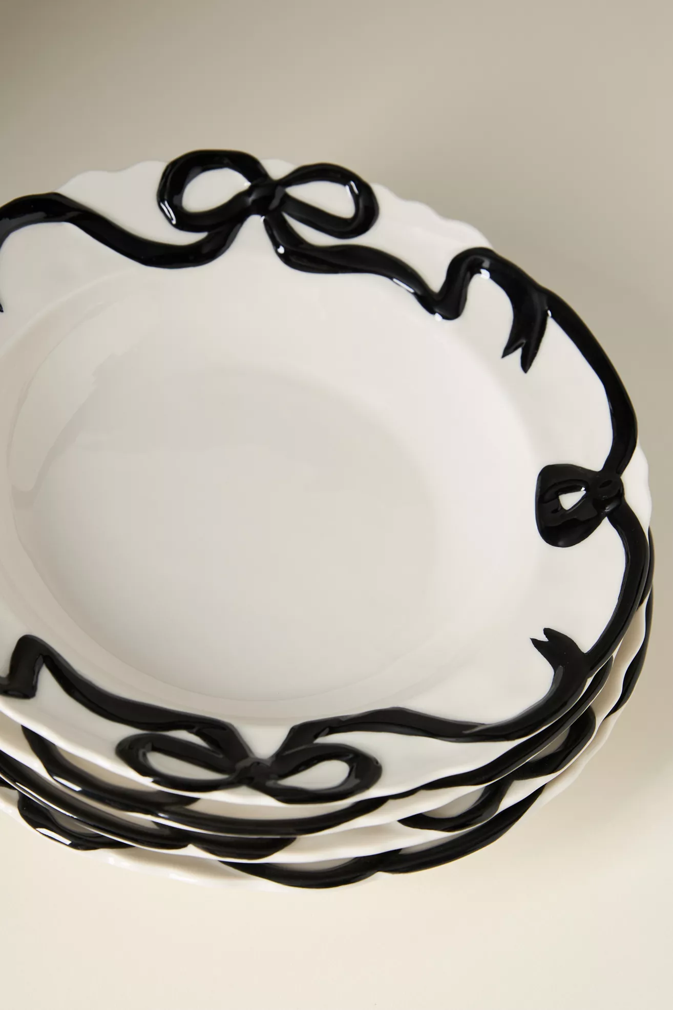 Benedita Bow Stoneware Bowls, Set of 4 - thumbnail 3