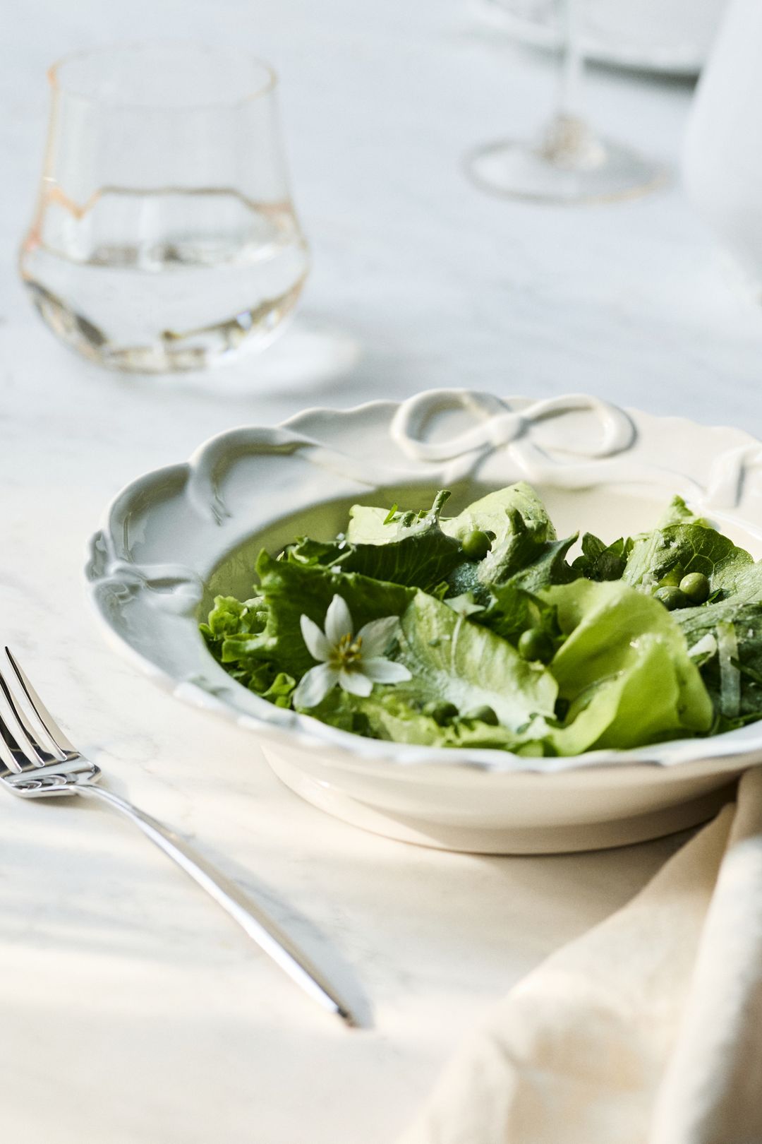 Benedita Bow Stoneware Bowls, Set of 4 - White, Set Of 4