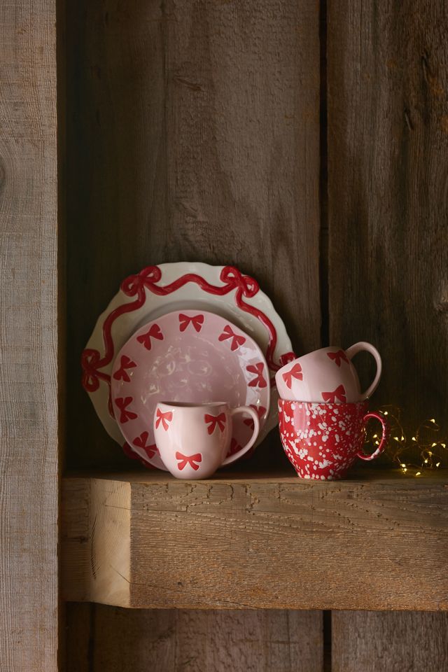 Benedita Bow Stoneware Dinner Plates, Set of 4 #4