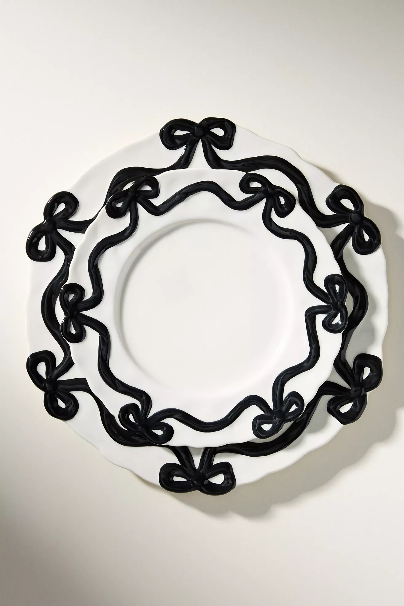 Benedita Bow Stoneware Side Plates, Set of 4 - thumbnail 2