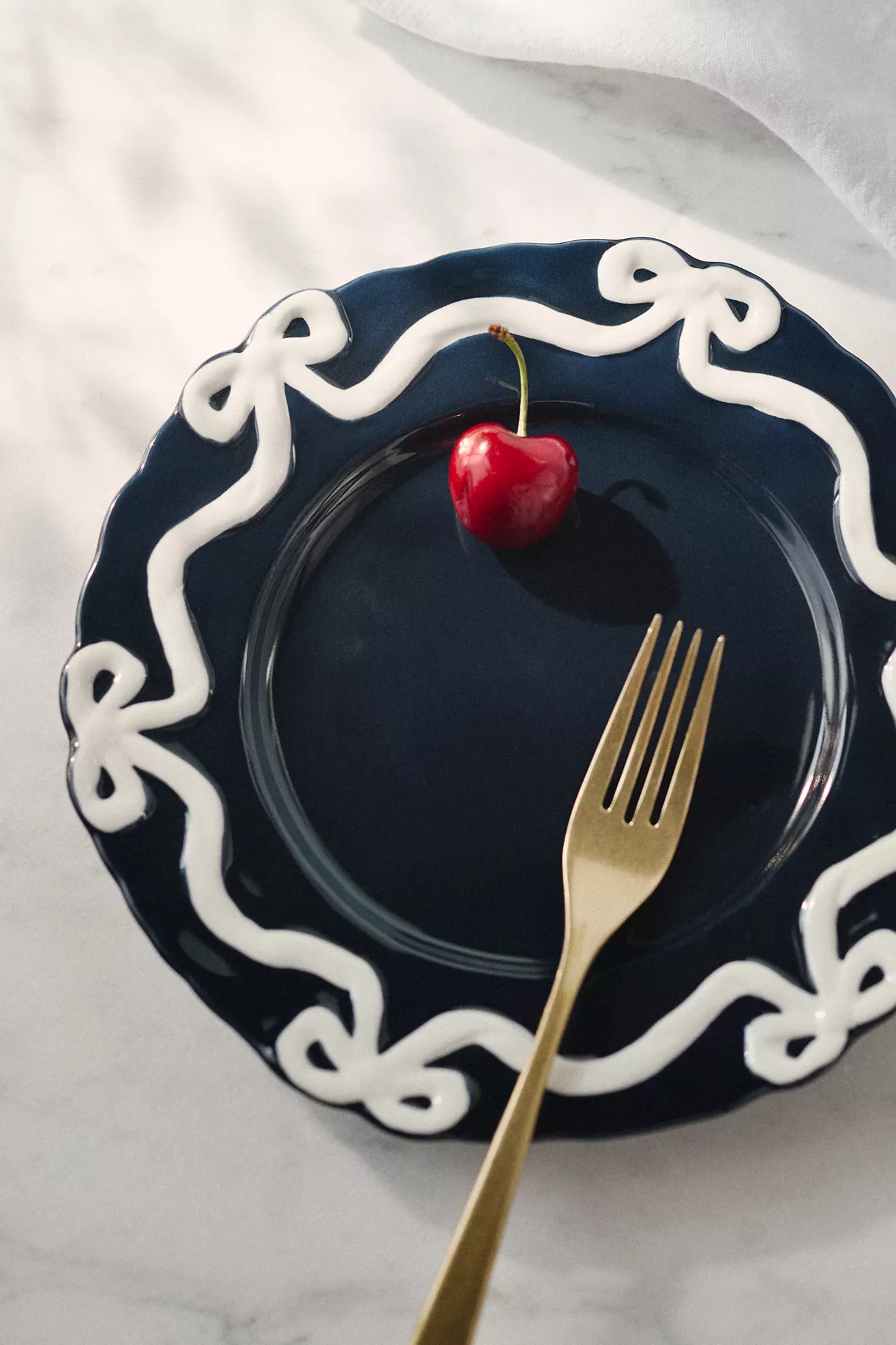 Benedita Bow Stoneware Side Plates, Set of 4 - thumbnail 5