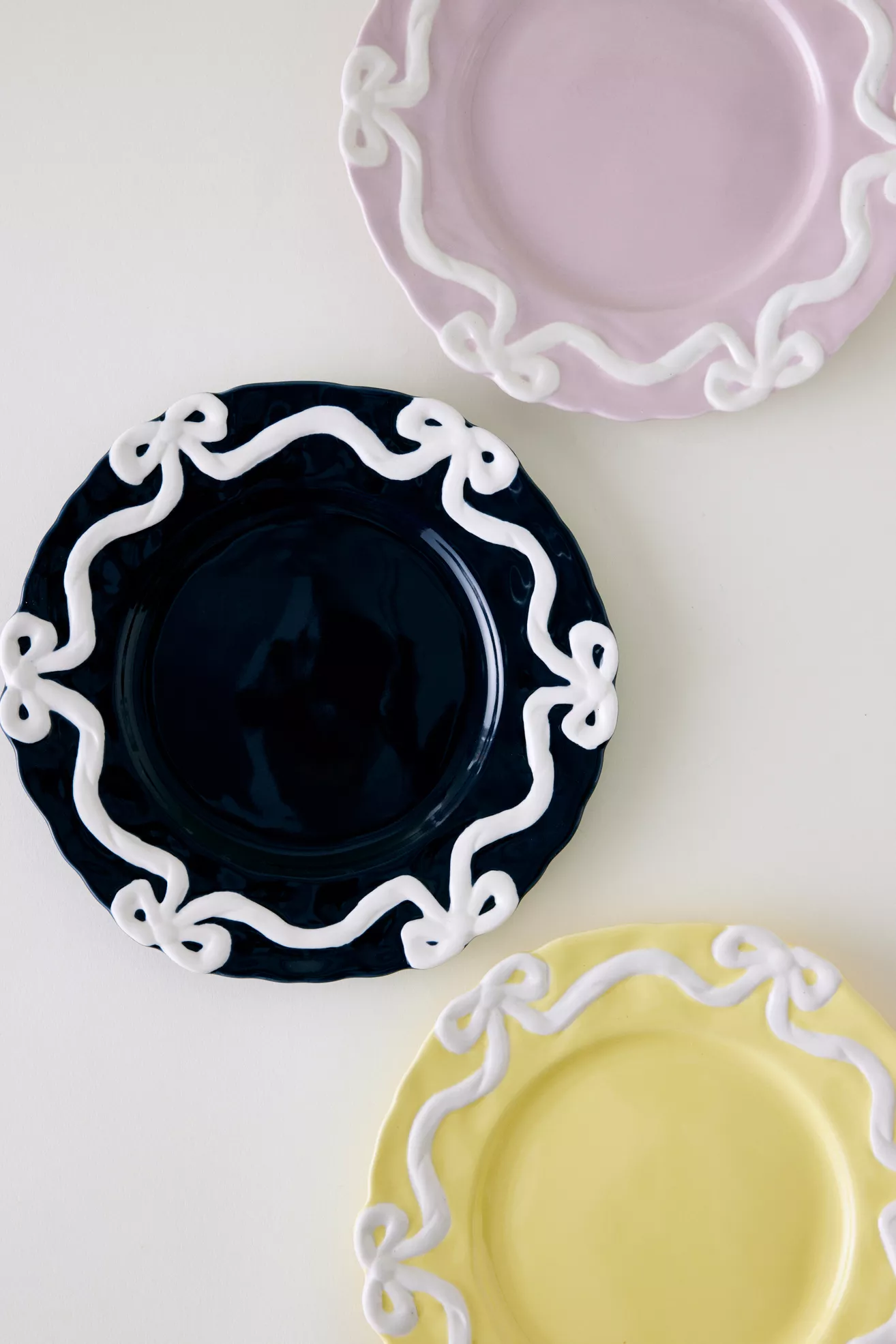 Benedita Bow Stoneware Side Plates, Set of 4 - thumbnail 7