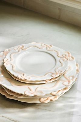 Benedita Bow Stoneware Side Plates, Set of 4