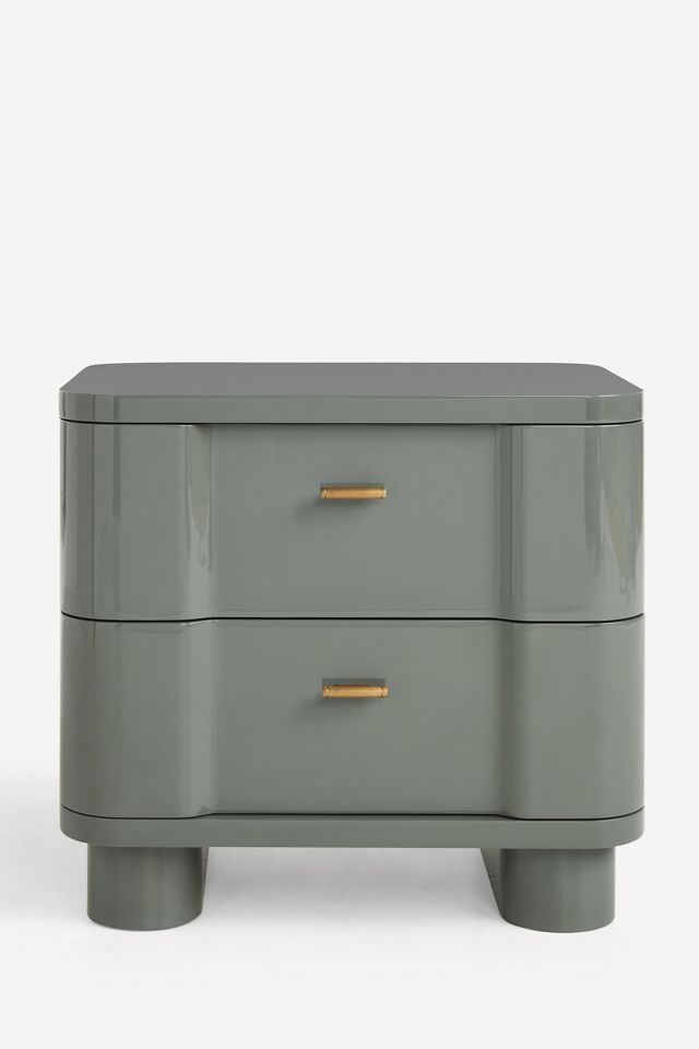 Osaka Lacquer Two-Drawer Nightstand | Anthropologie