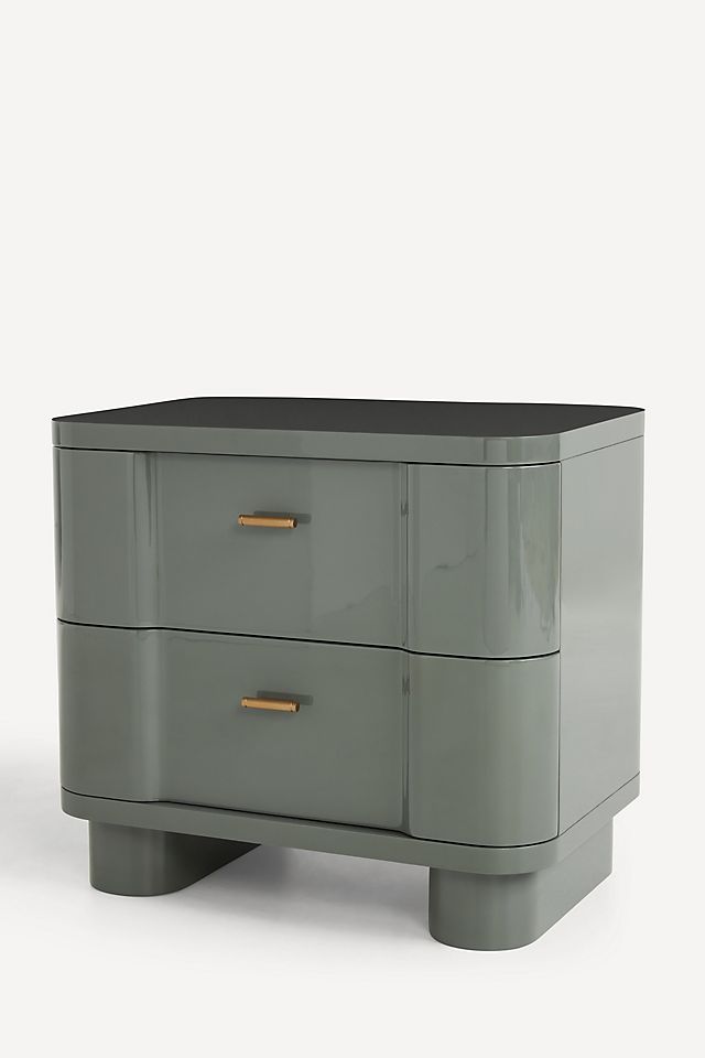 Osaka Lacquer Two-Drawer Nightstand Osaka Lacquer Two-Drawer Nightstand