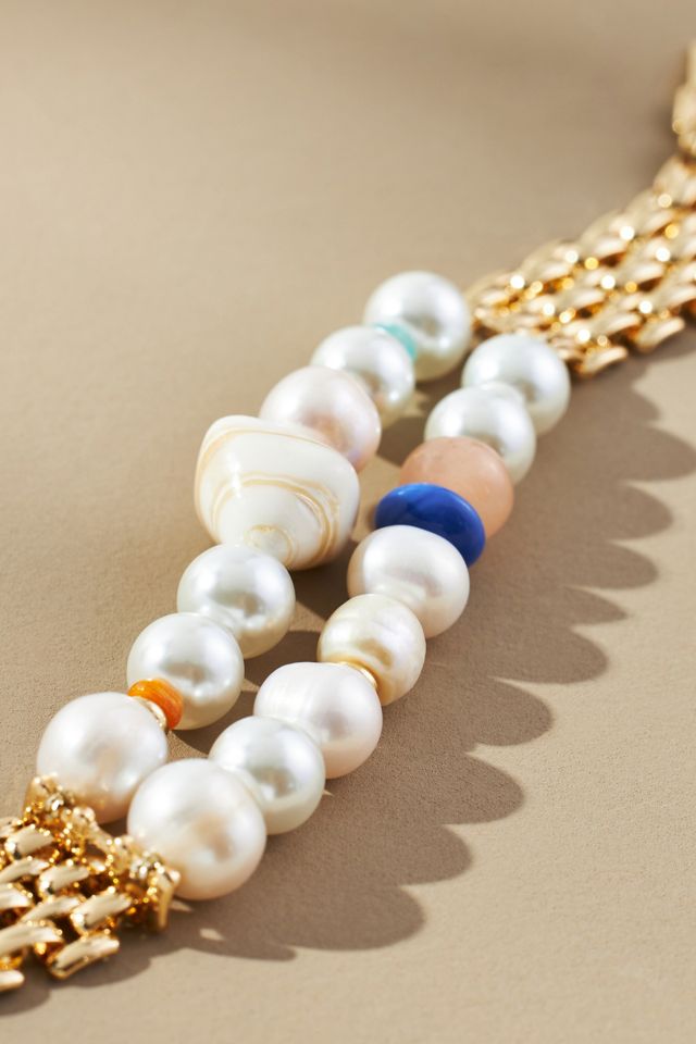 Beaded Thick Watchband Bracelet #1