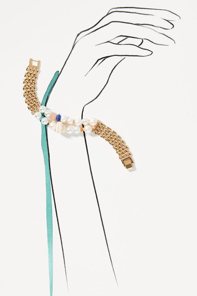 Beaded Thick Watchband Bracelet #2